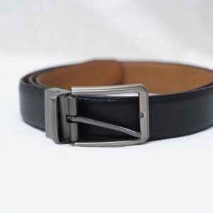 Double Sided Reversible Men's' Leather Belt-BLACK TAN BROWN